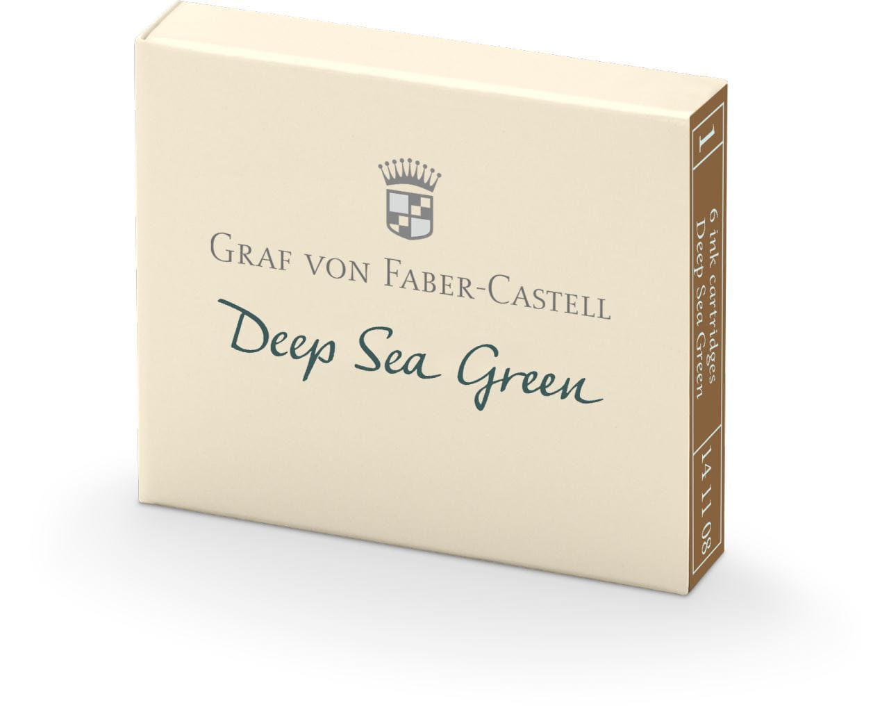 Graf-von-Faber-Castell - 6 cartuchos de tinta, Verde Océano