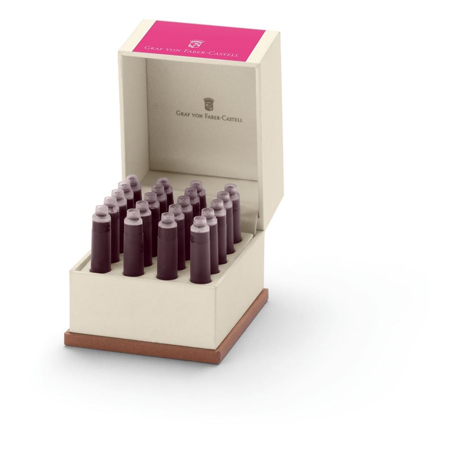 Graf-von-Faber-Castell - 20 cartuchos de tinta, rosa eléctrico