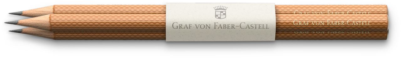 Graf-von-Faber-Castell - 3 lápices Guilloche, marrón