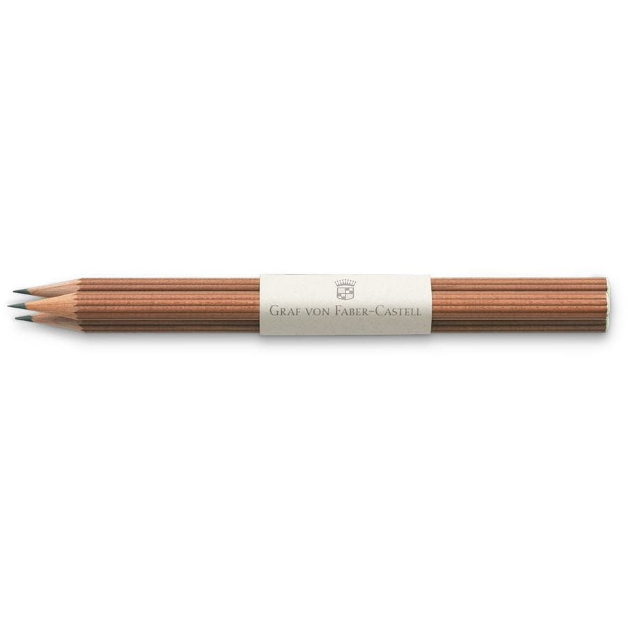 Graf-von-Faber-Castell - 3 lápices Nº III, marrón