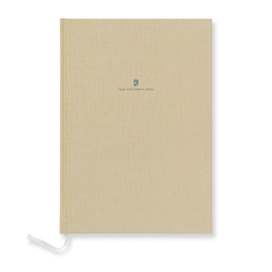 Graf-von-Faber-Castell - Cuaderno con tapas de lino A4 Marrón Dorado