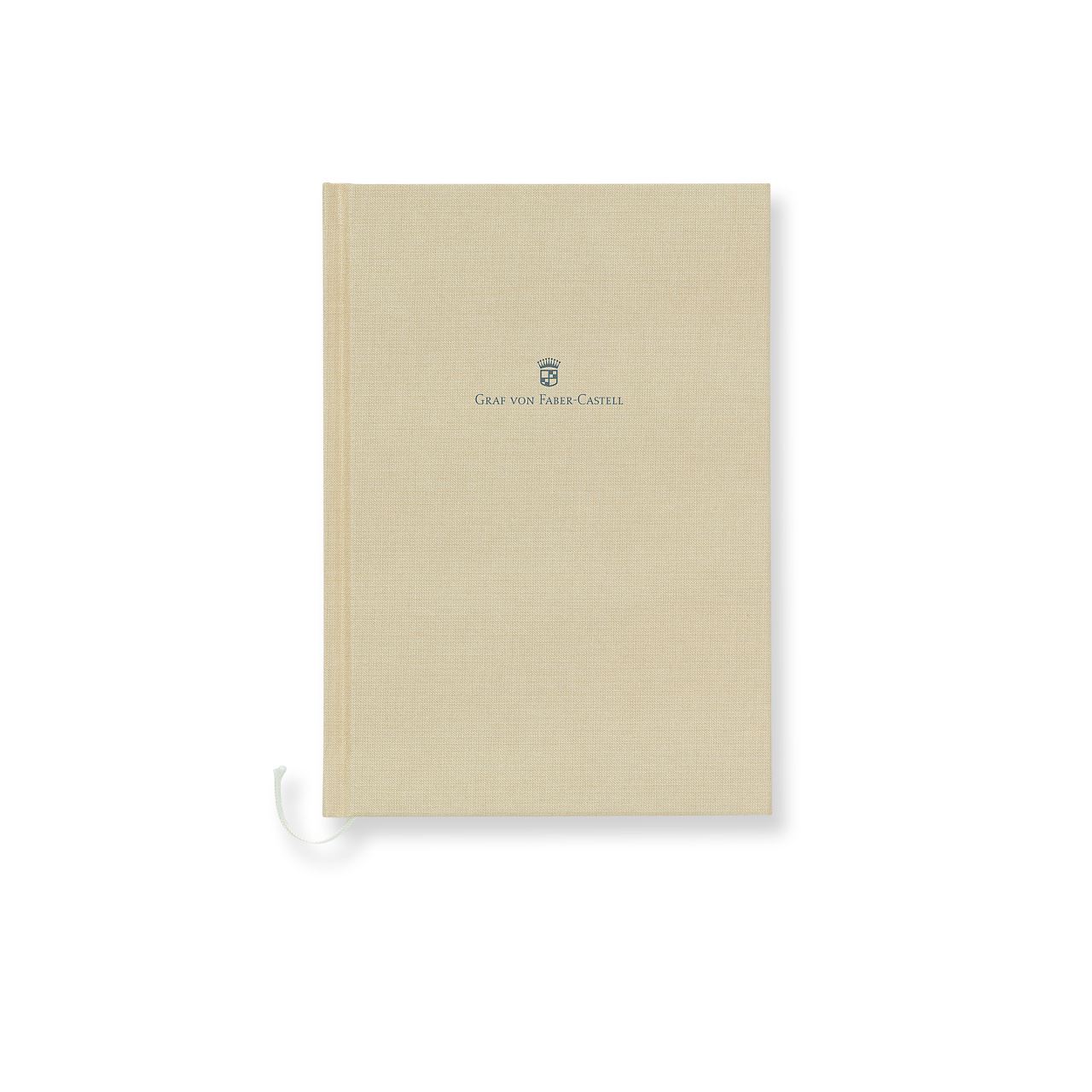 Graf-von-Faber-Castell - Cuaderno con cubierta de lino tamaño A5 marrón dorado