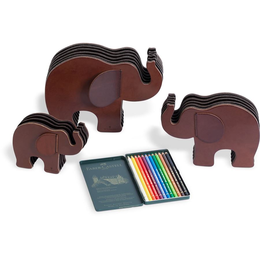 Graf-von-Faber-Castell - Portalápices elefante pequeño, Marrón Oscuro